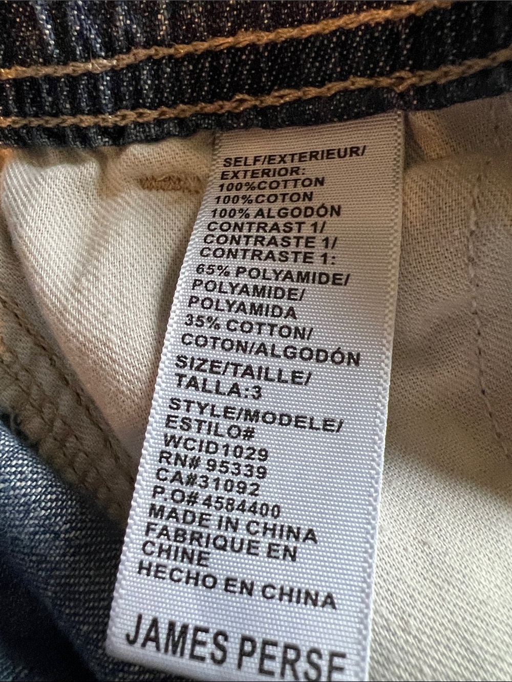 James Perse Denim Cargo Pants Full‑Length Relaxed Fit Drawstring Waist Size 3 - Picture 9 of 16